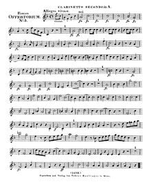 Partition clarinette 2, Offertorium de tempore, D major, Eybler, Joseph