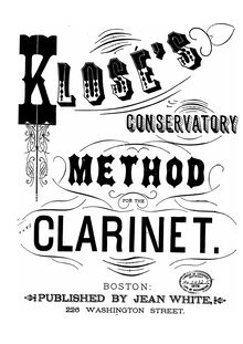 Partition Complete Book, Méthode complète de clarinette, Klosé, Hyacinthe Eléonore