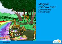 Magical rainbow river
