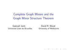 Complete Graph Minors and the Graph Minor Structure Theorem