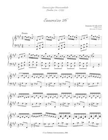 Partition Essercizo 26, Essercizi per Gravicembalo, Lessons for Harpsichord