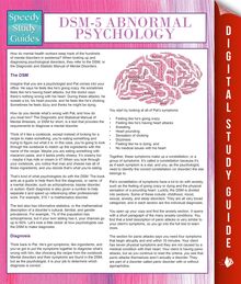 DSM-5 Abnormal Psychology (Speedy Study Guides)