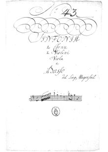 Partition parties complètes, Symphony en D major, D major, Wagenseil, Georg Christoph par Georg Christoph Wagenseil