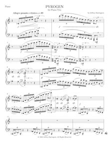Partition Piano, Piano Trio No.2, Pyrogen, Harrington, Jeffrey Michael