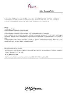 Le grand chapiteau de l Eglise de Buxières-les-Mines (Allier) - article ; n°1 ; vol.13, pg 51-56