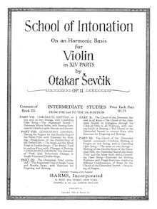 Partition , partie I, pour Diminished Triad, School of Intonation on an Harmonic Basis pour violon