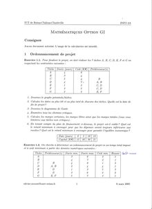 Mathématiques pour G.I. - 2ème Année 2005 Informatique IUT Reims