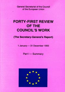 Forty-first review of the Council s work