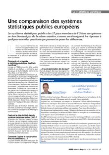 Une comparaison des systèmes statistiques publics européens
