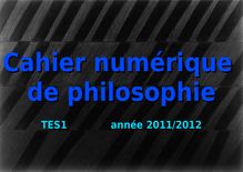 Cahier numérique de philosophie, TES1TS1 - La démonstration