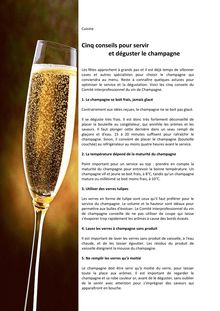 Cinq conseils pour servir et déguster le champagne