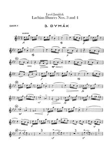 Partition hautbois 1, 2, Lašské Tance, Janáček, Leoš par Leoš Janáček