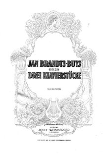 Partition complète, 3 Klavierstücke, Op.29, Brandts Buys, Jan