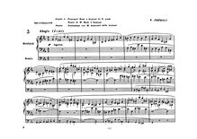Partition , Adagio, 3 Ricercari per l Elevazione, VariousA minorF majorC minor
