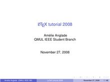 LaTeX tutorial 2008