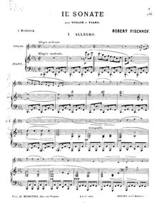 Partition complète, violon Sonata No.2, B♭ minor, Fischhof, Robert