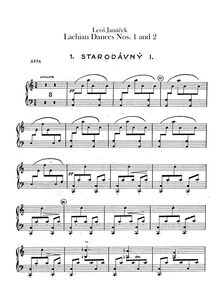 Partition harpe, Lašské Tance, Janáček, Leoš par Leoš Janáček