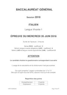 Bac général Italien LV1 à lire en Document, Utilisateur - livre ...