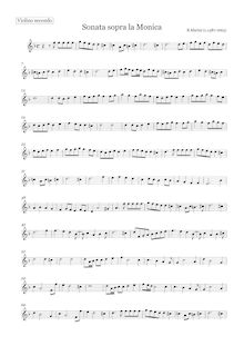 Partition violon II, Sonata sopra la Monica, Marini, Biagio