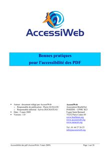 Bonnes pratiques pour l accessibilité des pdf