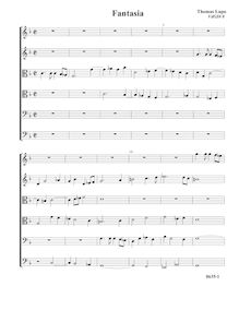 Partition Fantasia VdGS No.8 - partition complète (Tr Tr A T B B), fantaisies pour 6 violes de gambe