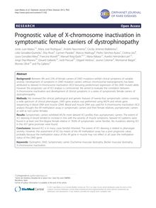 Prognostic value of X-chromosome inactivation in symptomatic female carriers of dystrophinopathy
