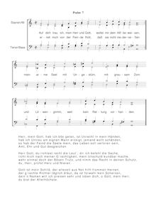 Partition Ps.7: Auf dich trau ich, mein Herr und Gott, SWV 103, Becker Psalter, Op.5