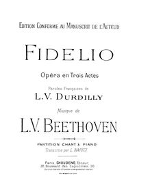 Partition complète, Fidelio, Op.72, Leonore, oder Der Triumph der ehelichen Liebe par Ludwig van Beethoven