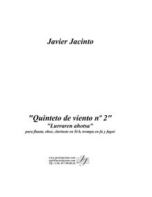 Partition compléte, vent quintette No.2, Jacinto, Javier