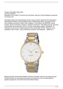 kate spade new york Women8217s 1YRU0108 8220Gramercy Grand8221 Large TwoTone Bracelet Watch Watch Reviews