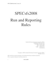 SPECsfs2008 Run and Reporting Rules