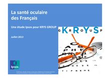 Rapport IPSOS : La santé oculaire des Français
