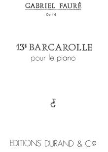 Partition complète (filter), Barcarolle No.13 en C, Op.116