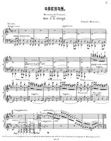 Partition complète, Oberon, Morceau de Concert, Kunkel, Charles