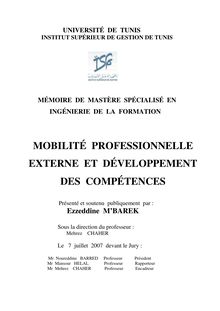 Mobilite professionnelle externe et developpement des competences ezzeddine mbarek memoire 2007 1253967985(2)