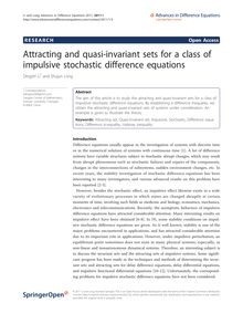 Attracting and quasi-invariant sets for a class of impulsive stochastic difference equations