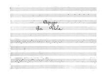 Score, Arpeggio pour viole de gambe avec viole de gambe ou violon accompagnement, BI 7