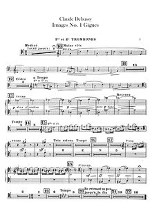 Partition Trombone 1/2, 3, Images, Debussy, Claude
