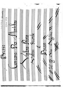 Partition Complete instrumental parties pour all mouvements, Concerto Per Mandolino, violon Primo, violon Secondo e Basso