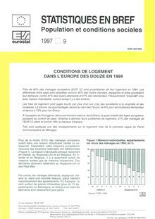 Conditions de logement dans l Europe des douze en 1994