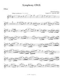 Partition hautbois, Symphony No.30, A major, Rondeau, Michel par Michel Rondeau