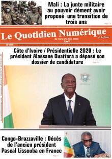 Quotidien numérique d’Afrique n°1491 - du mardi 25 août 2020