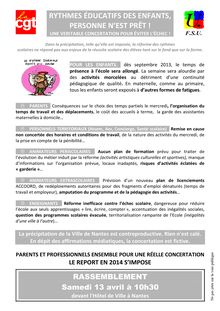 Tract Appel FSU44 - UL CGT Nantes Rythmes éducatifs (13 avril 2013)
