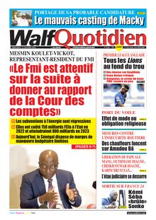 Walf Quotidien N° 9238 - Du mercredi 11 janvier 2023