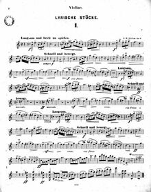 Partition de violon, 3 Lyrische  Stücke, Op.6, Döring, Karl Heinrich