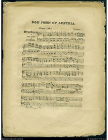 Partition complète, Don John of Austria, C major (overture), Nathan, Isaac