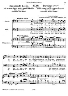 Partition No.2 - Brennende Liebe, Duette für Sopran und basse, Op.16