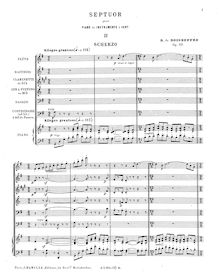 Partition Score et parties, Septet, Op.49, Boisdeffre, René de
