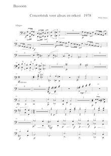 Partition basson 1/2, Concertstuk Alt-sax en orkest, Ostijn, Willy