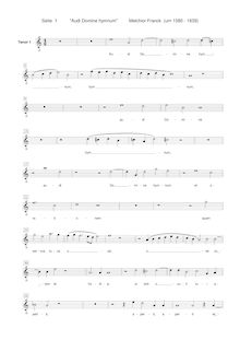 Partition ténor 1 , partie [G2 clef], Audi Domine hymnum, Franck, Melchior